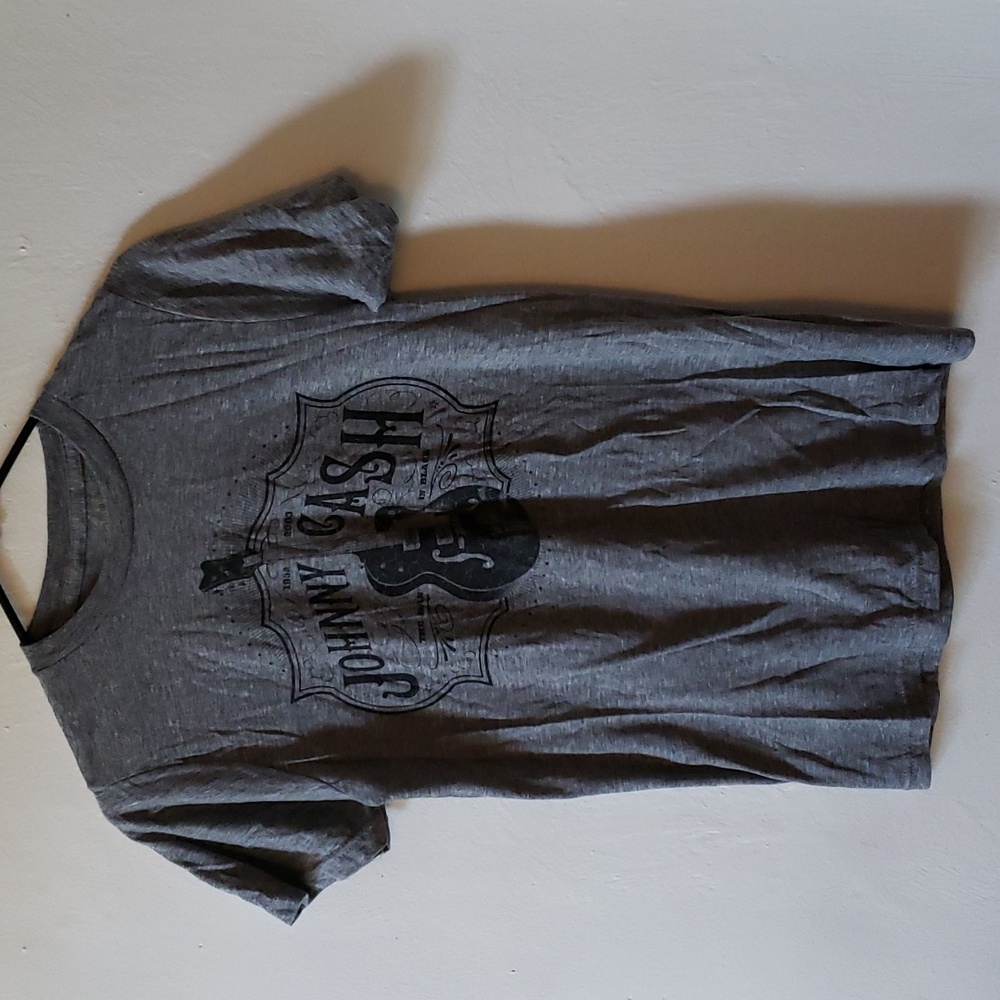 Johnny Cash | Grey "Man in Black" tee | S